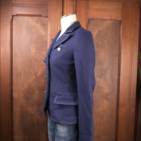 BB Dakota 50% Wool Blend Women’s Size Medium Blue Lined Button Up Blazer Size M - Picture 2 of 5